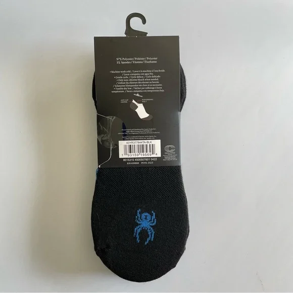 Spyder men’s super no show socks 5 pack size 6-12 black gray blue - Picture 2 of 2